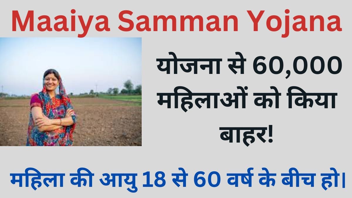 Maaiya Samman Yojana: ₹2,500 योजना से 60,000 महिलाओं को किया बाहर!